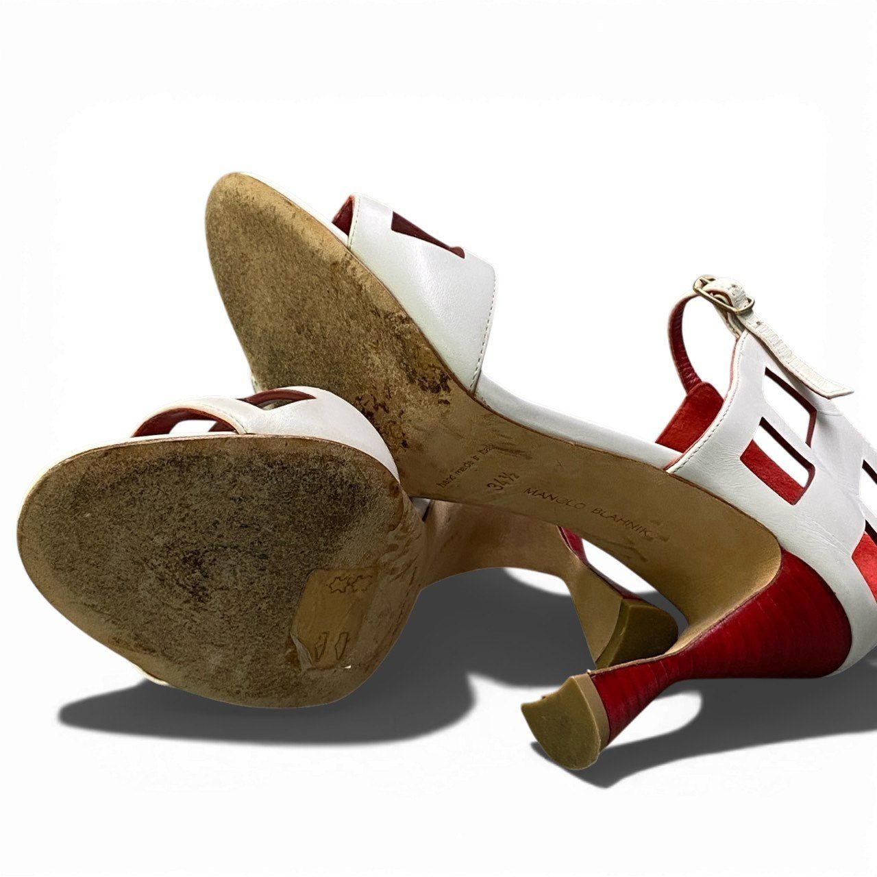 1b23 MANOLO BLAHNIK マノロブラニク アンクルベルト ヒールサンダル