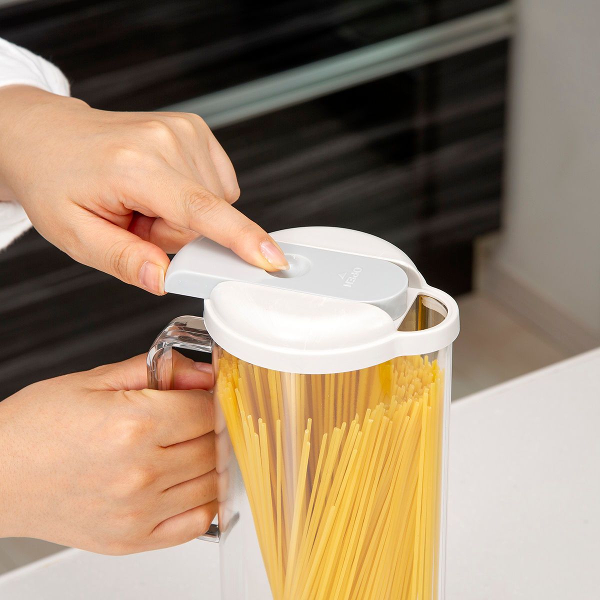 保存容器 1.6L パスタストッカー （ プラスチック パスタケース パスタ 