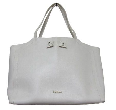 1点限り】【未使用】フルラ FURLA リボンデザイン 本革レザートート 