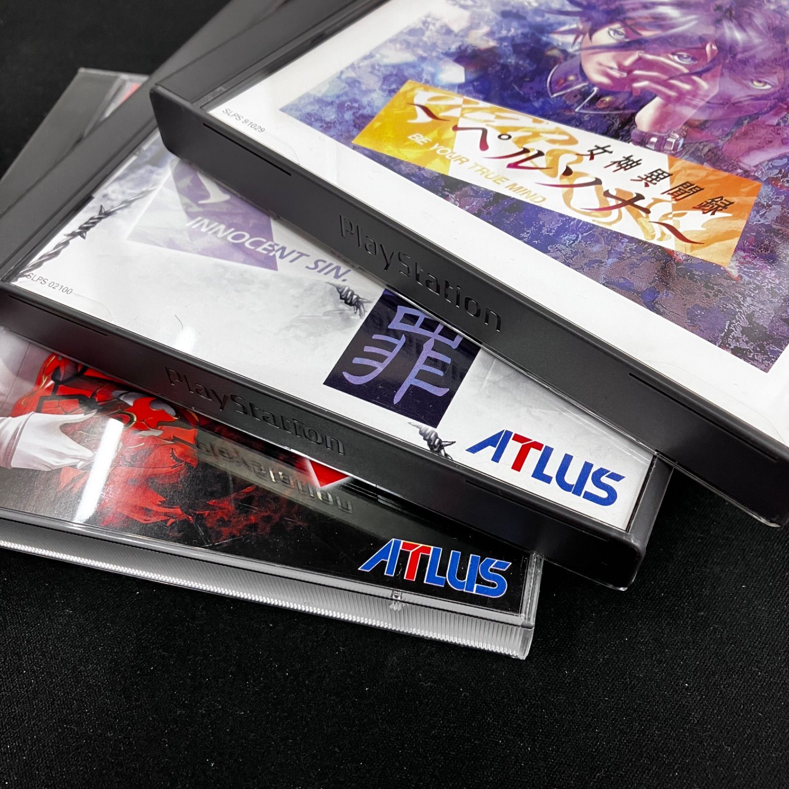 中古 PS ペルソナ ペルソナ2 罪 罰 帯付き ハガキ付き 美品 動作確認