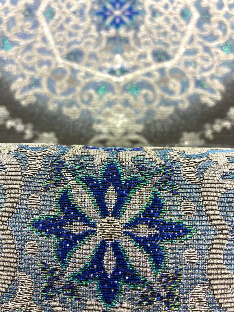 金華山織 輪奈織 袋帯 オリエント 正絹 六通 D404 - メルカリ