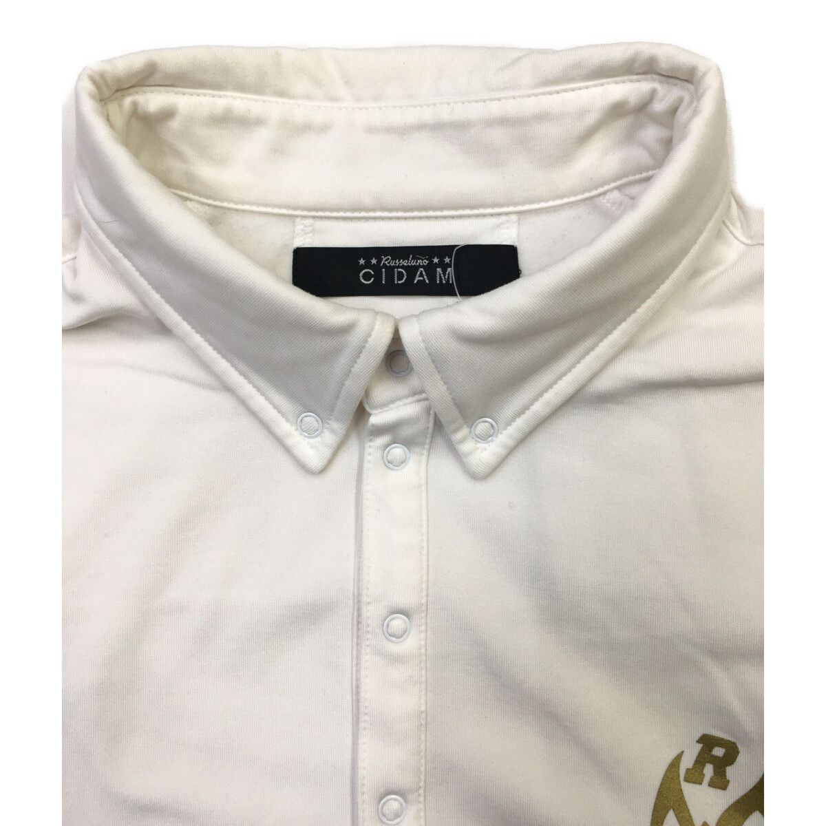 中古 メンズ ラッセルノ RUSSELUNO 長袖ポロシャツ 6(LL) 白 ホワイト