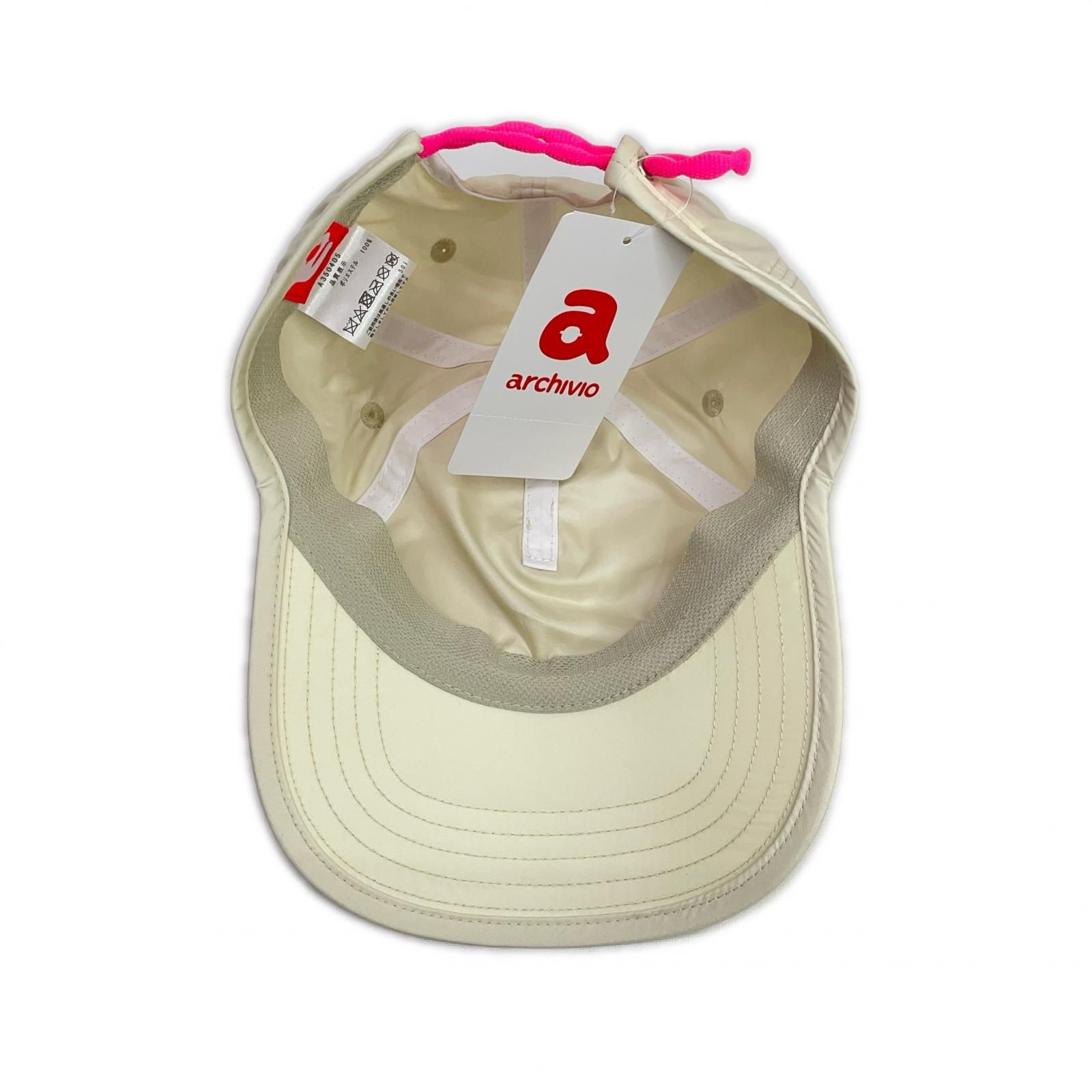 未使用品 アルチビオ archivio キャップ アイボリー バックアクセント