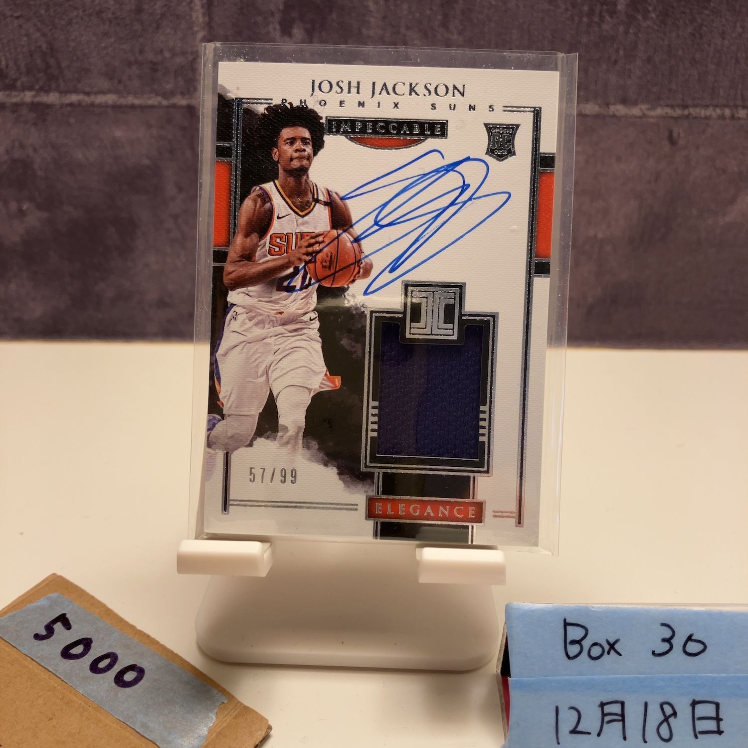 2017-18 Panini Impeccable Josh Jackson 57/99 直筆サインカード