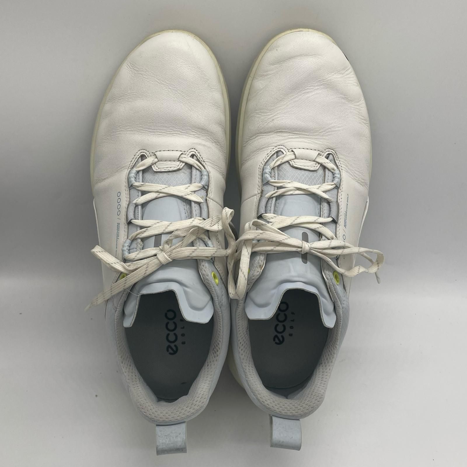 中古 エコー ecco ゴルフシューズ EU44 27.5cm ホワイト Biom H4