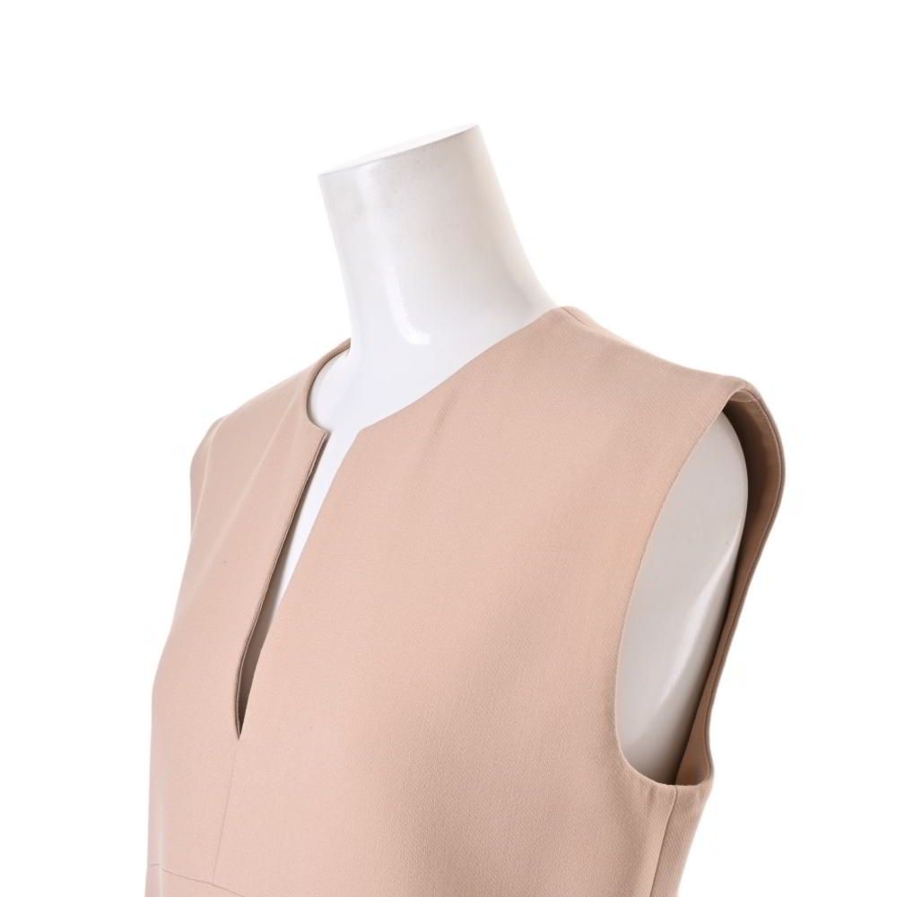 YOKO CHAN スリットネック コクーン ノースリーブ ワンピース - メルカリ