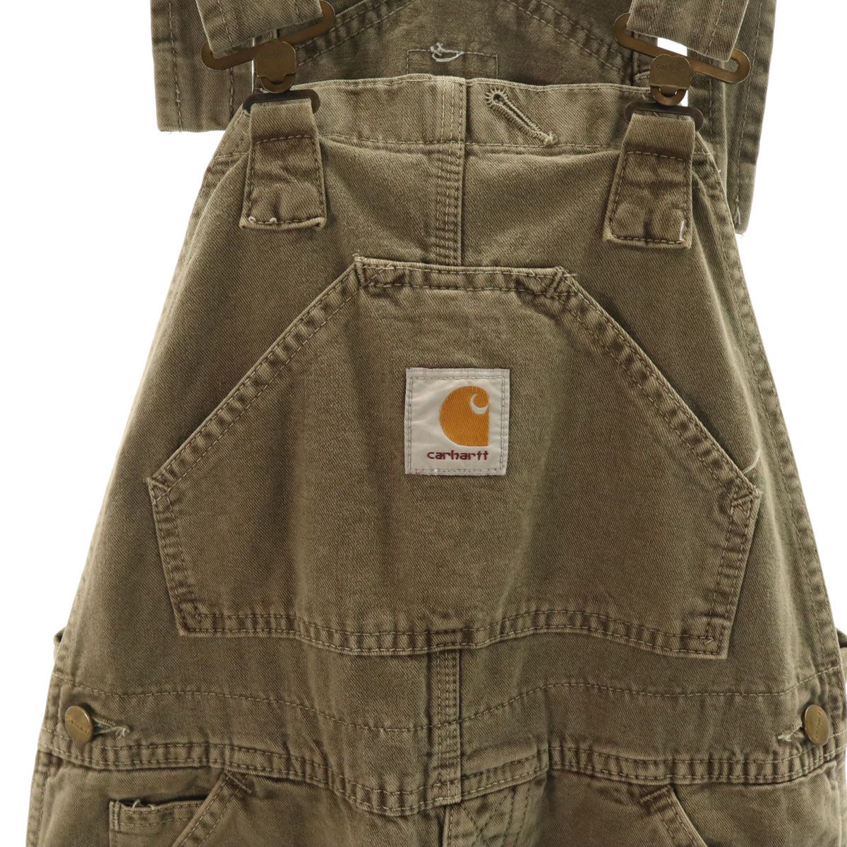 Carhartt カーハート 日本製 オーバーオール W28 カーキ系 レディース