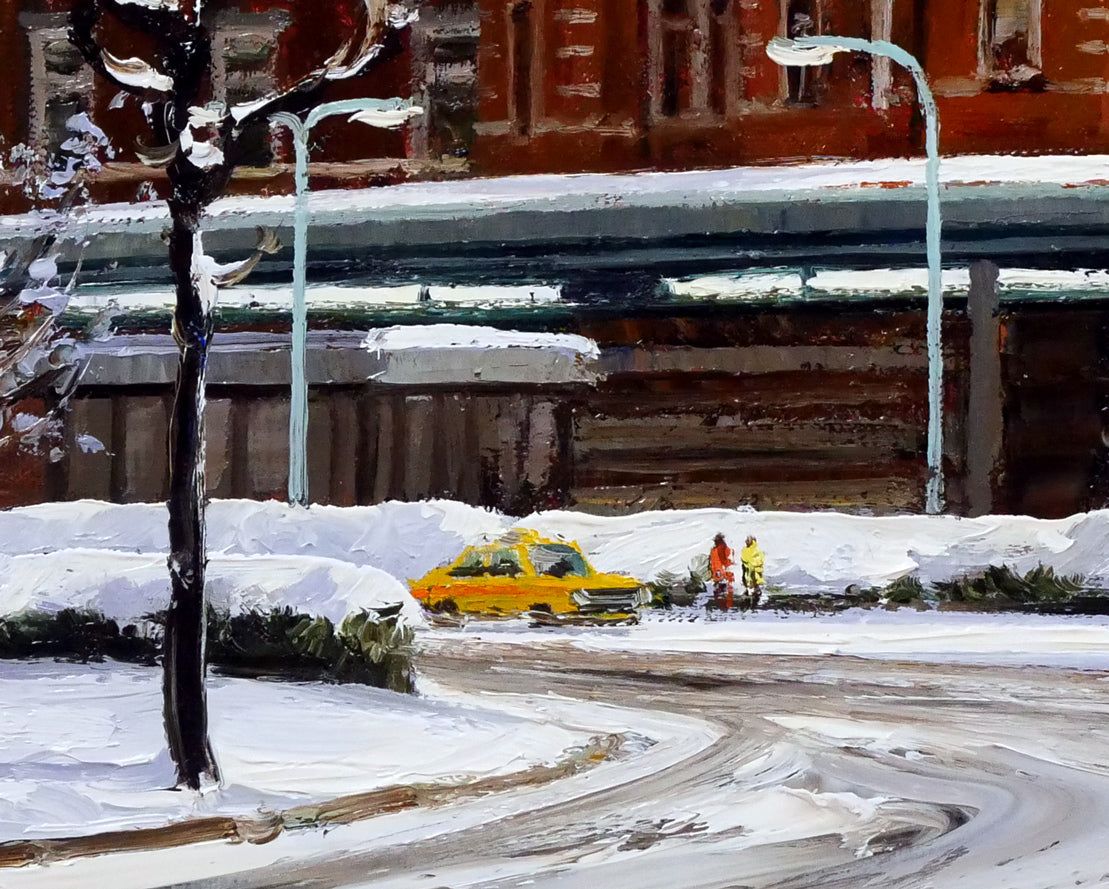 樋口 洋「雪の東京駅」油絵・F8号 日展理事 示現会理事長 「一枚の絵