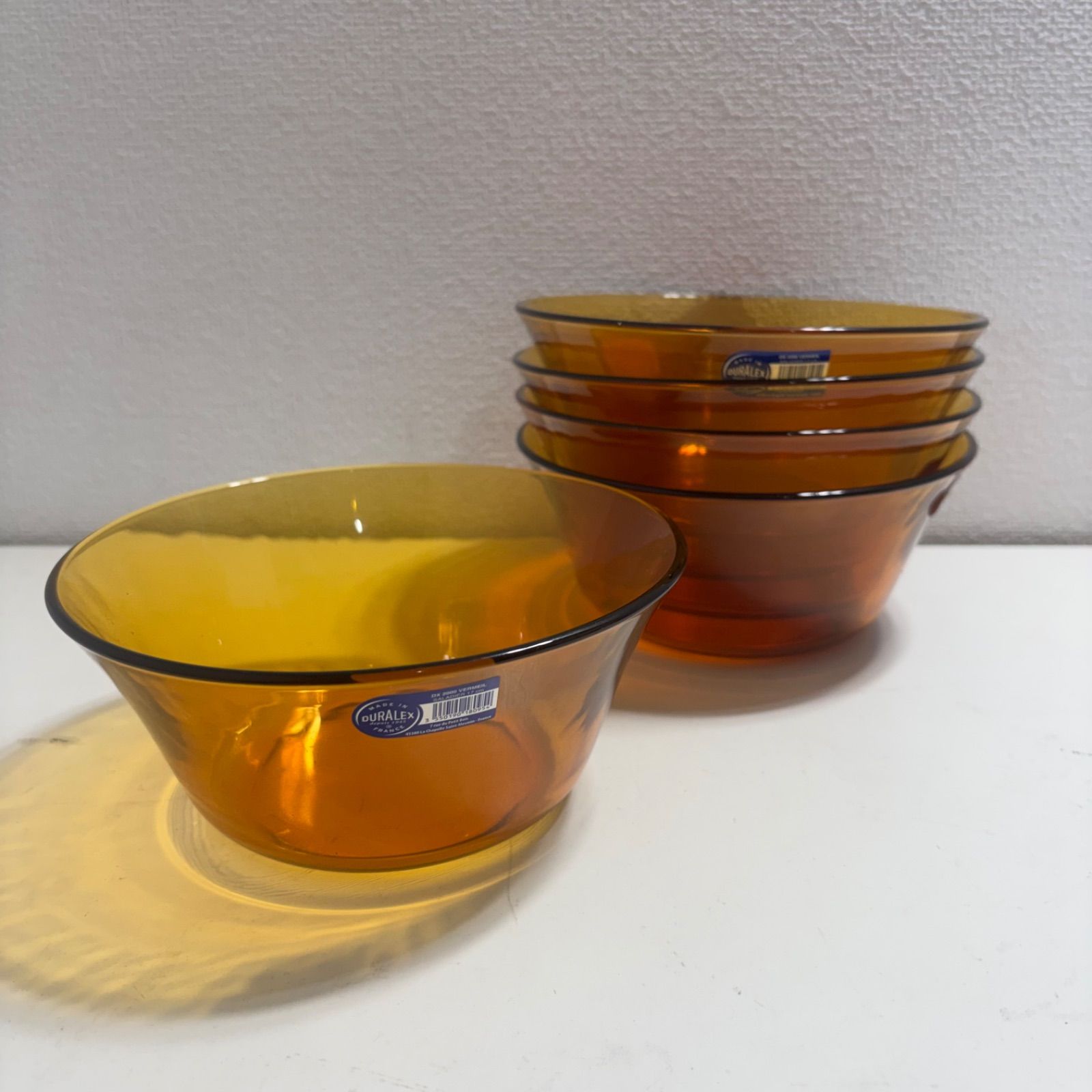 新品未使用】DURALEX デュラレックス ベルメイル アンバー ボウル 17cm