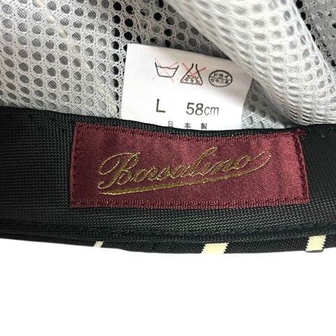 ボルサリーノ Borsalino 帽子 日本製 キャスケット ストライプ ロゴ
