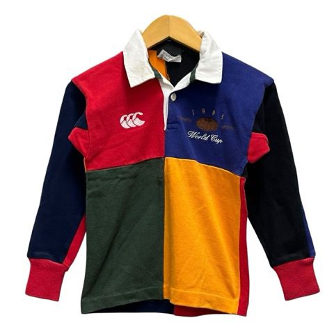 カンタベリー CANTERBURY ラガーシャツ 刺繍 襟付き 長袖 4-6 マルチ