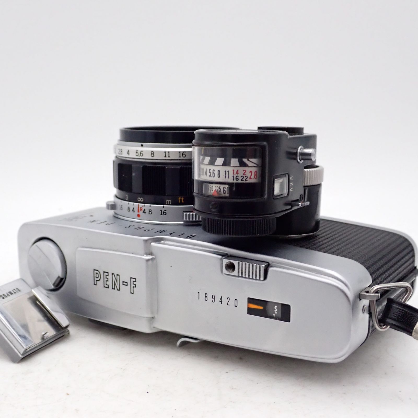 美品 OLYMPUS Pen F 一眼レフフィルムカメラ ハーフフレイム 189420 外