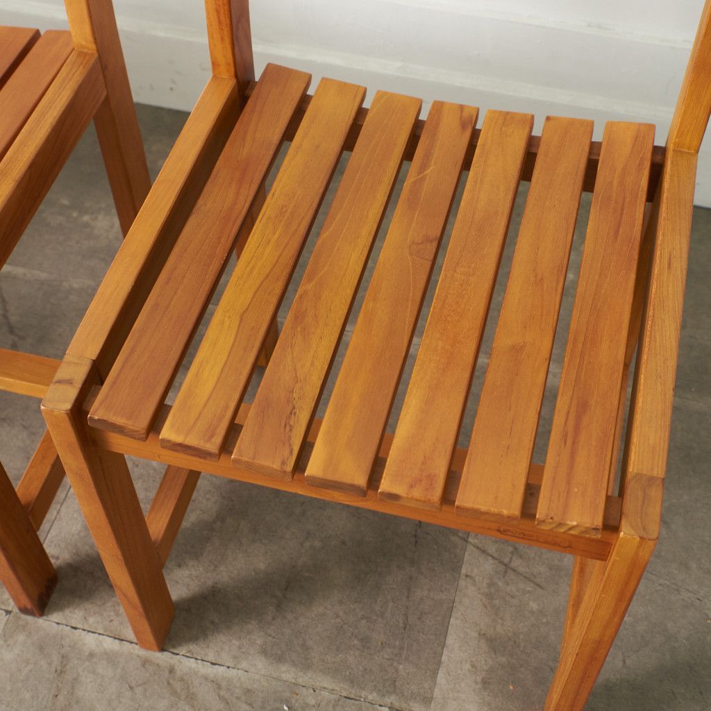 送料別売】5点セット SCANTEAK チーク材 ダイニングテーブル