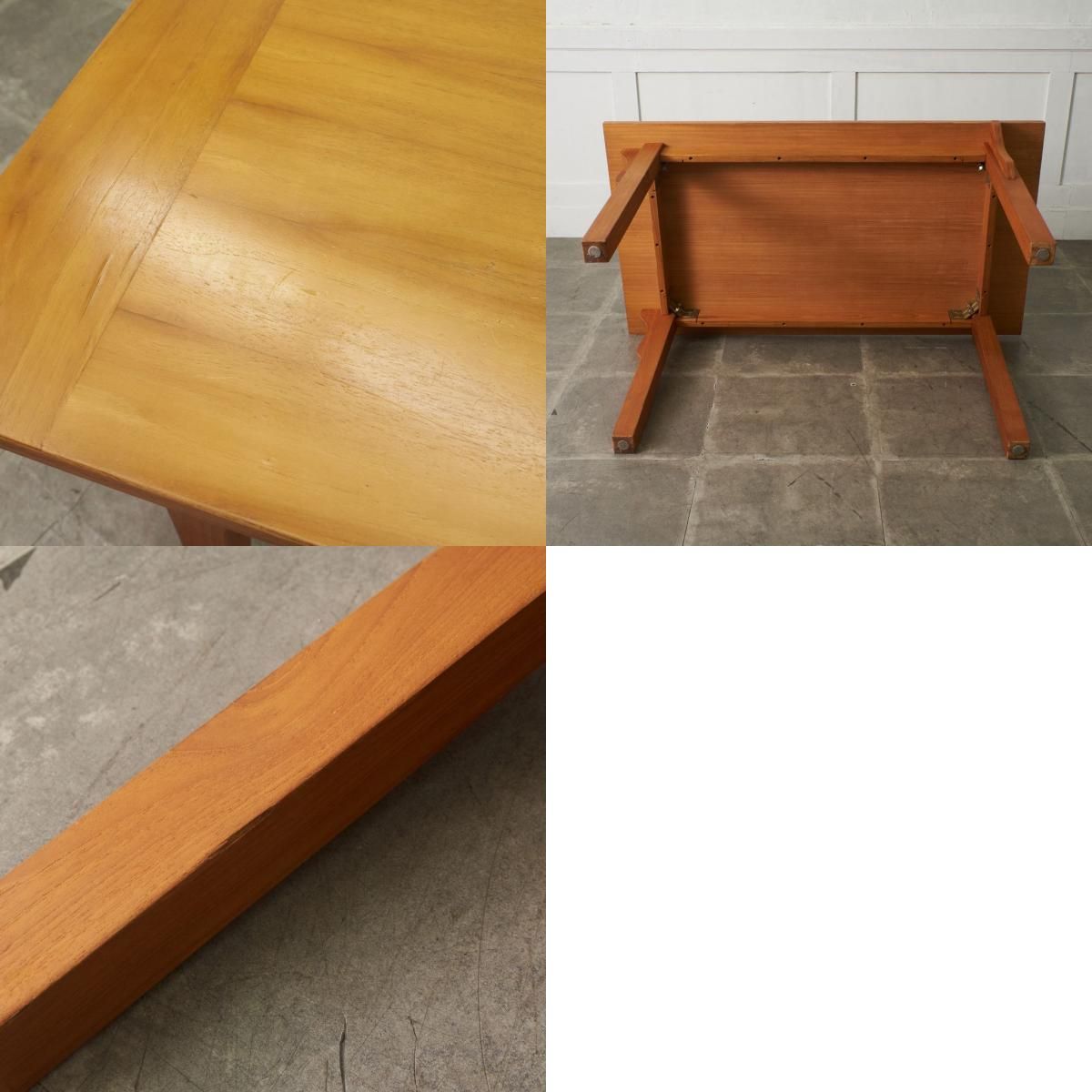 送料別売】5点セット SCANTEAK チーク材 ダイニングテーブル