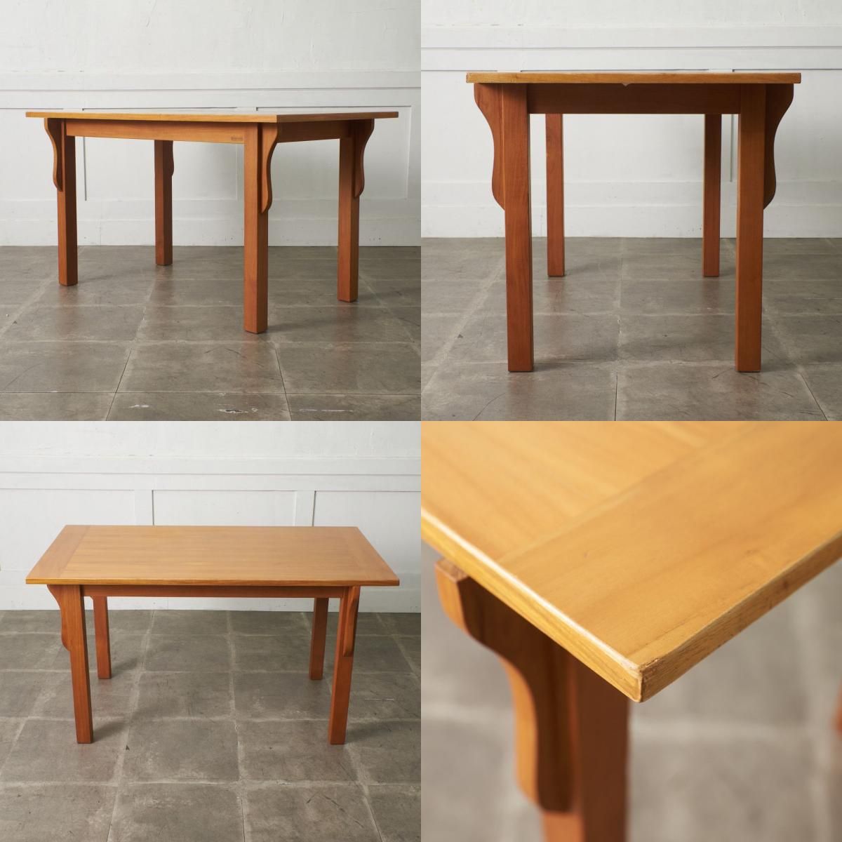 送料別売】5点セット SCANTEAK チーク材 ダイニングテーブル