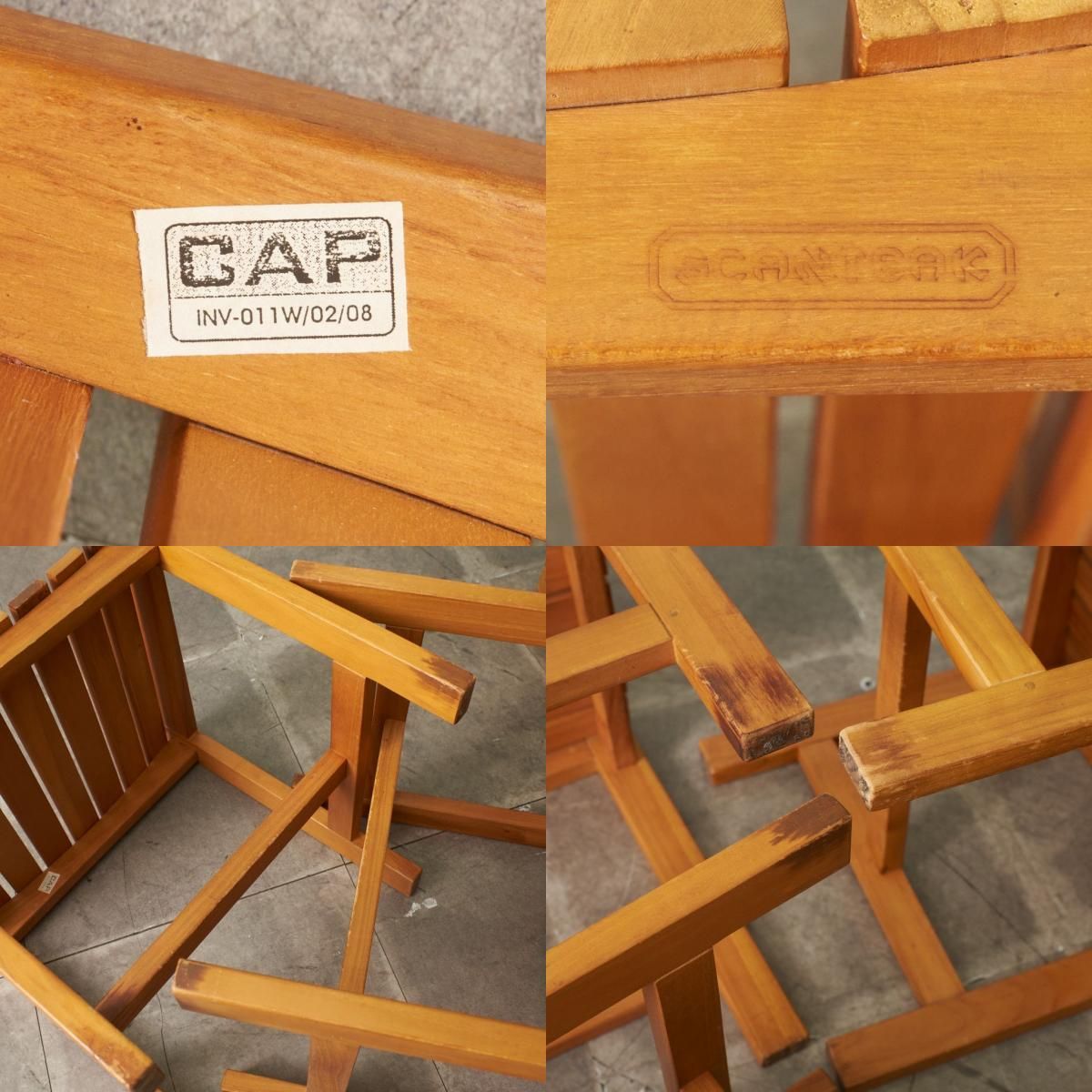 送料別売】5点セット SCANTEAK チーク材 ダイニングテーブル