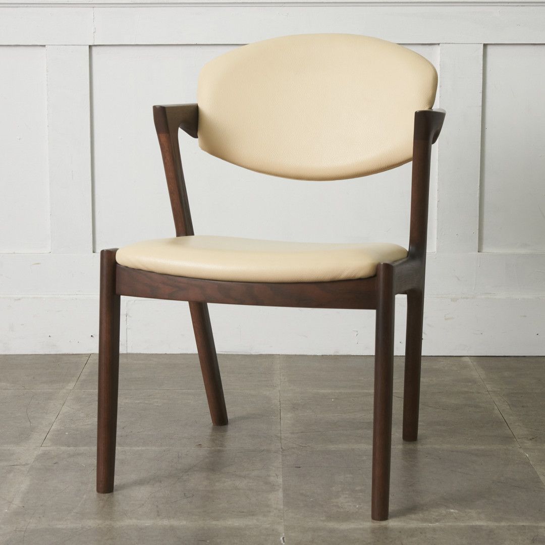 浜本工芸 アームチェア DA-8200 オーク 本革 食卓椅子 イス 肘掛け