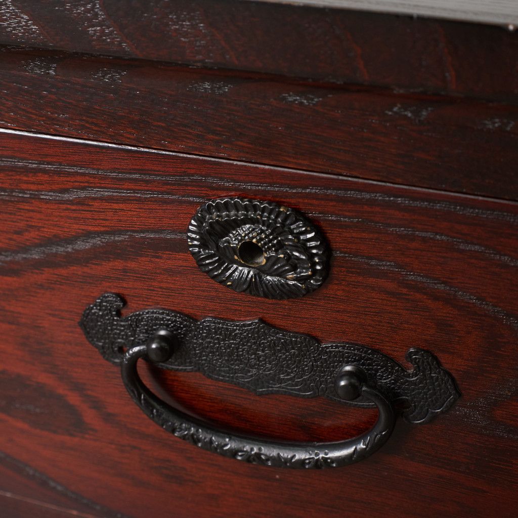 筑後民芸家具 ケヤキ サイドボード 欅 飾り棚 整理タンス キャビネット