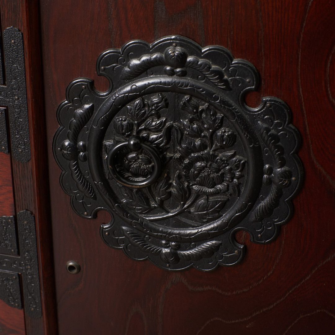 筑後民芸家具 ケヤキ サイドボード 欅 飾り棚 整理タンス キャビネット