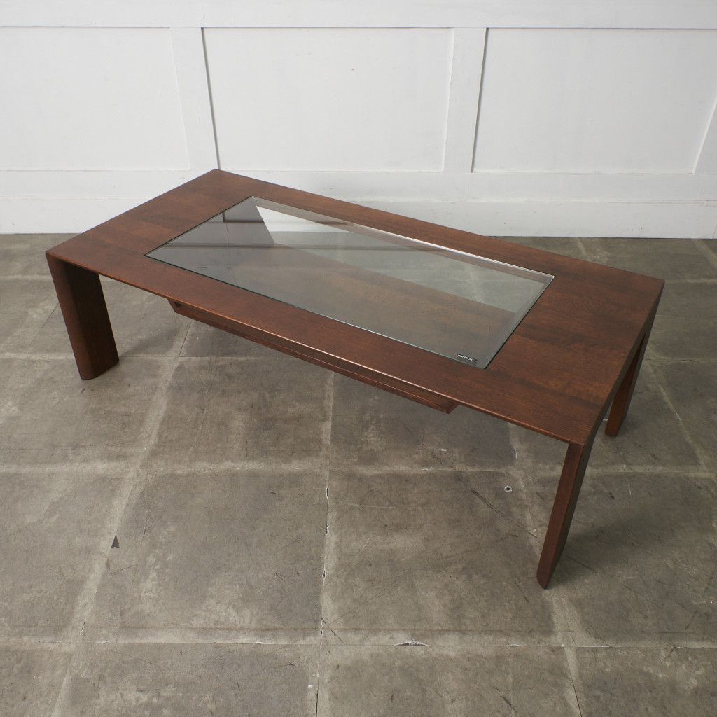 karimoku リビングテーブル TU4760 センターテーブル ガラス オーク