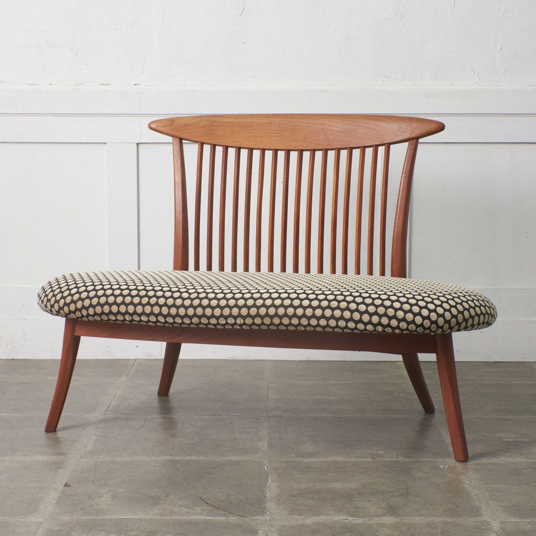 張替済 BC工房 チーク 無垢材 ベンチ 2人掛け ソファ チェア ハンド