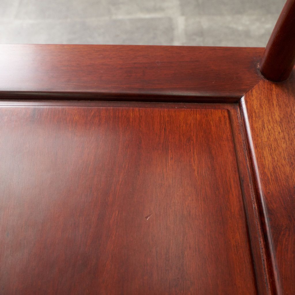 2脚セット 螺鈿細工 花梨 ダイニングチェア 中国美術 椅子 透かし彫り