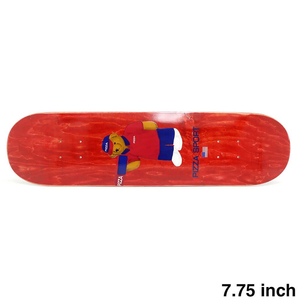 PIZZA DECK ピザ デッキ TEAM SPORT BEAR RED STAIN 7.75　スケートボード スケボー