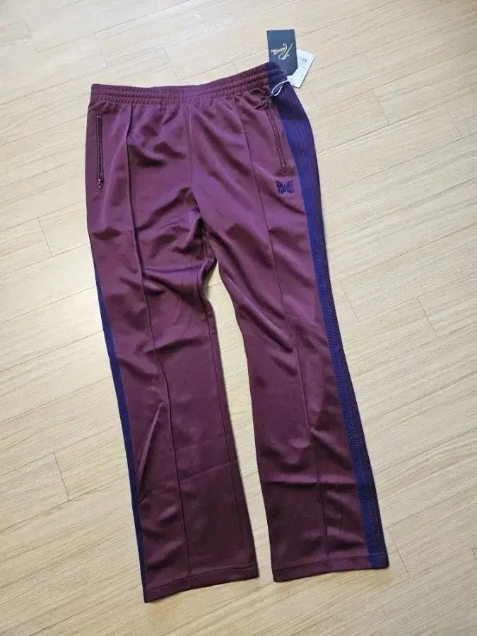 ニードルズ トラックパンツ ワインカラー ストレートフィット Lサイズ 新品