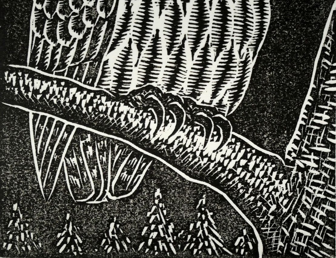 手島 圭三郎「しまふくろう」木版画・限定サイン入り 絵本作家として