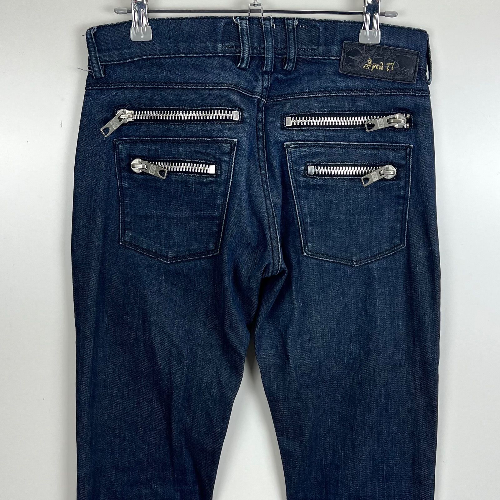 April77 PUNK archive JOHNNY many zip skinny denim pants 27