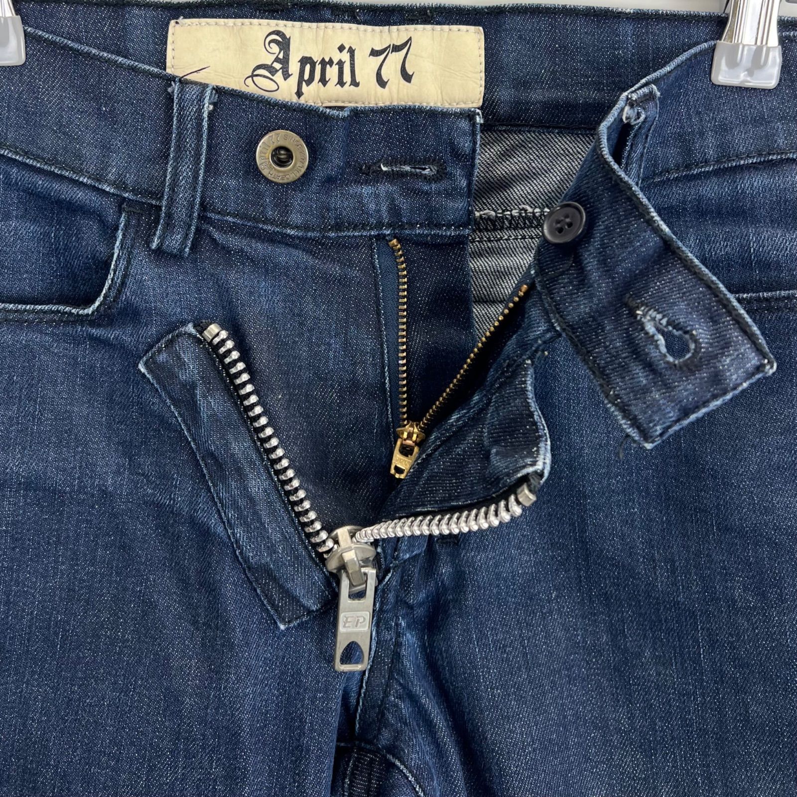 April77 PUNK archive JOHNNY many zip skinny denim pants 27 