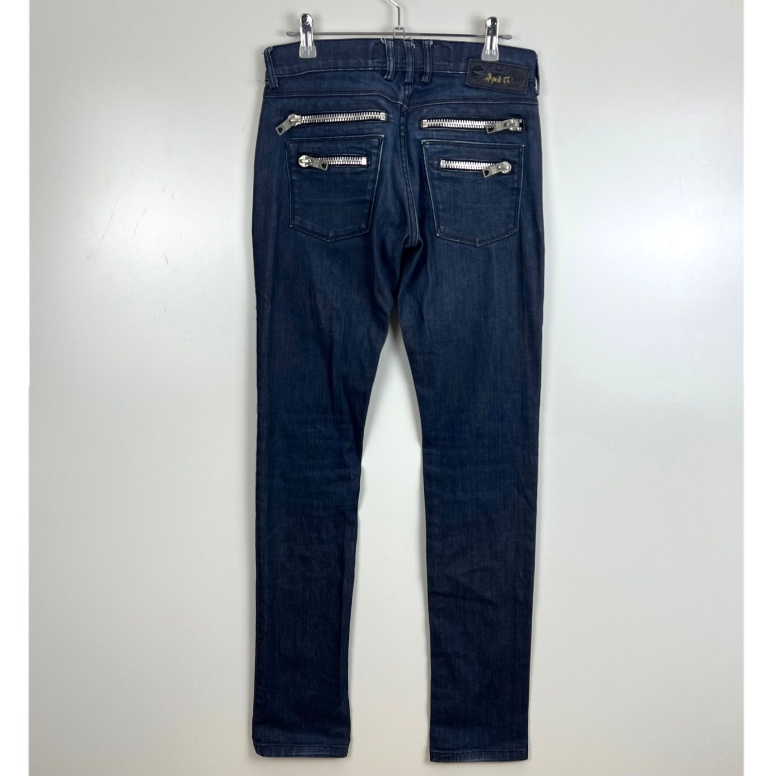 April77 PUNK archive JOHNNY many zip skinny denim pants 27