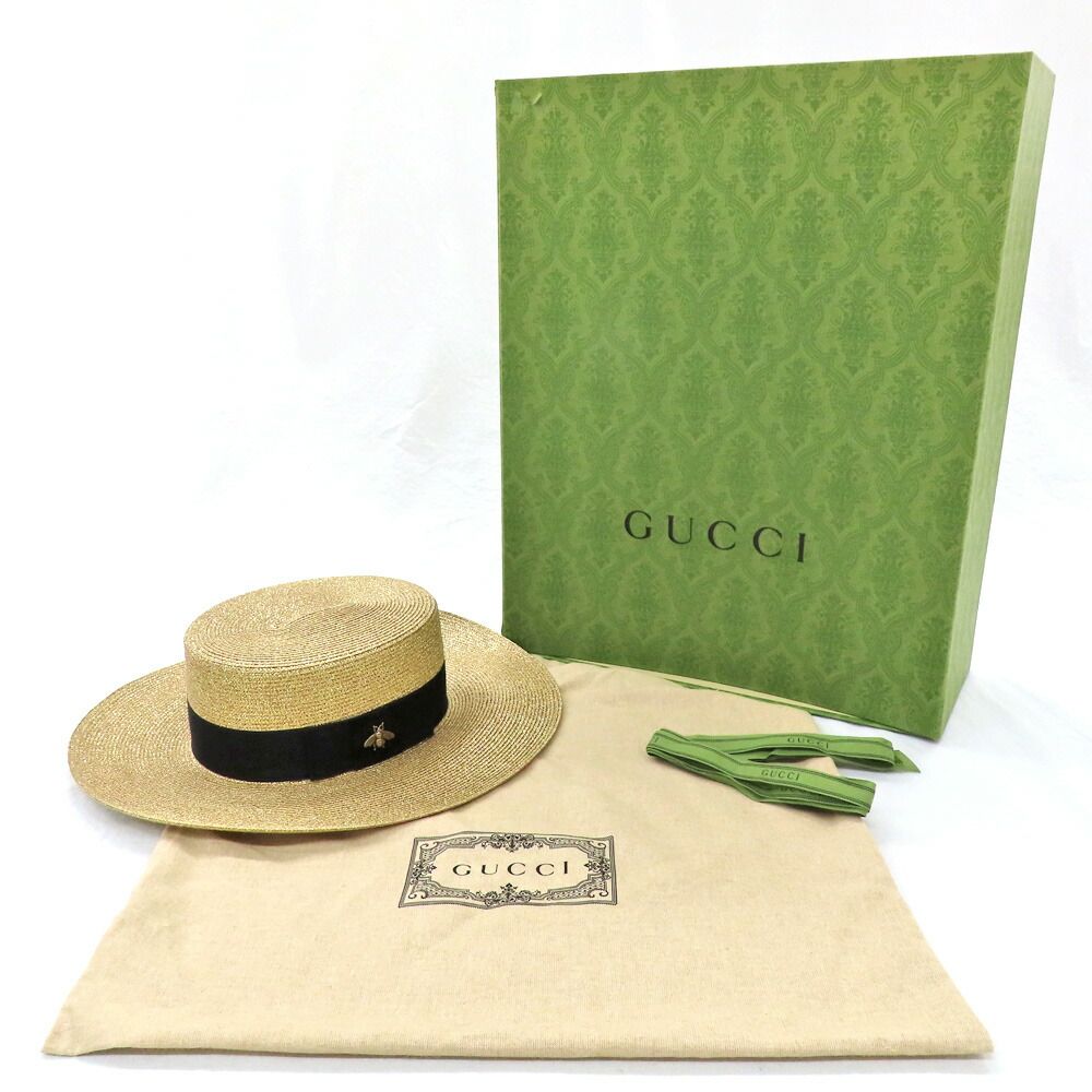 名古屋】グッチ ハット パピエハット Bee ビー 454667 3HA28 Sサイズ