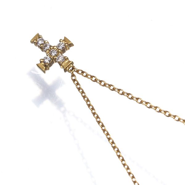 アーカー ネックレス ダイヤ ダイヤモンド クロス K18YG #187962