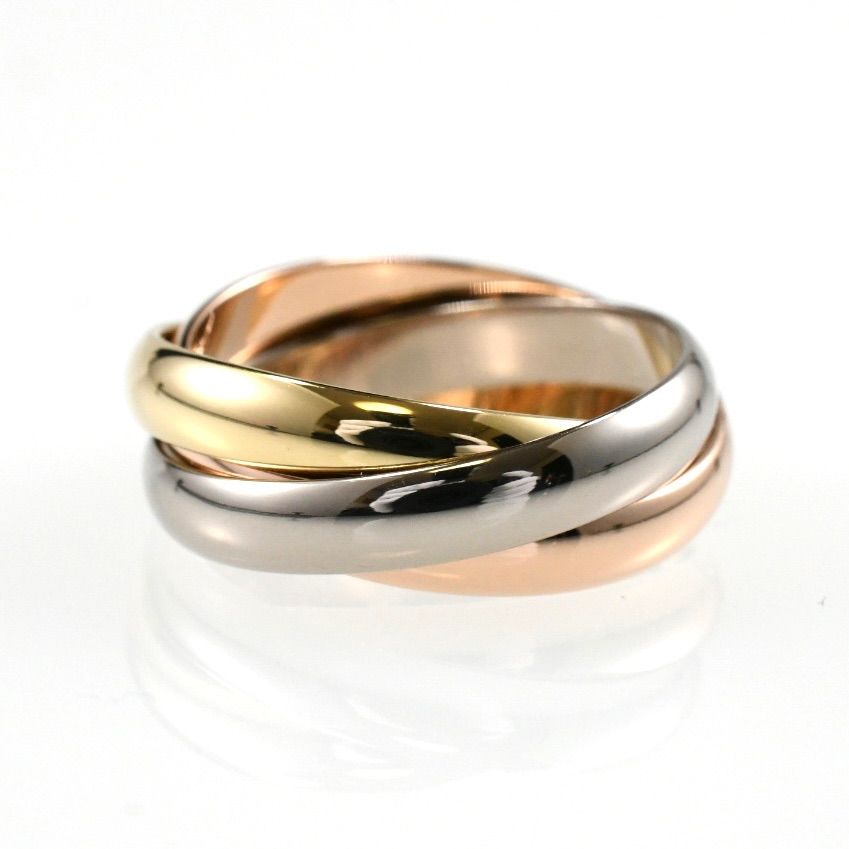 Cartier カルティエ トリニティリング MM クラシック スリーカラー 3連