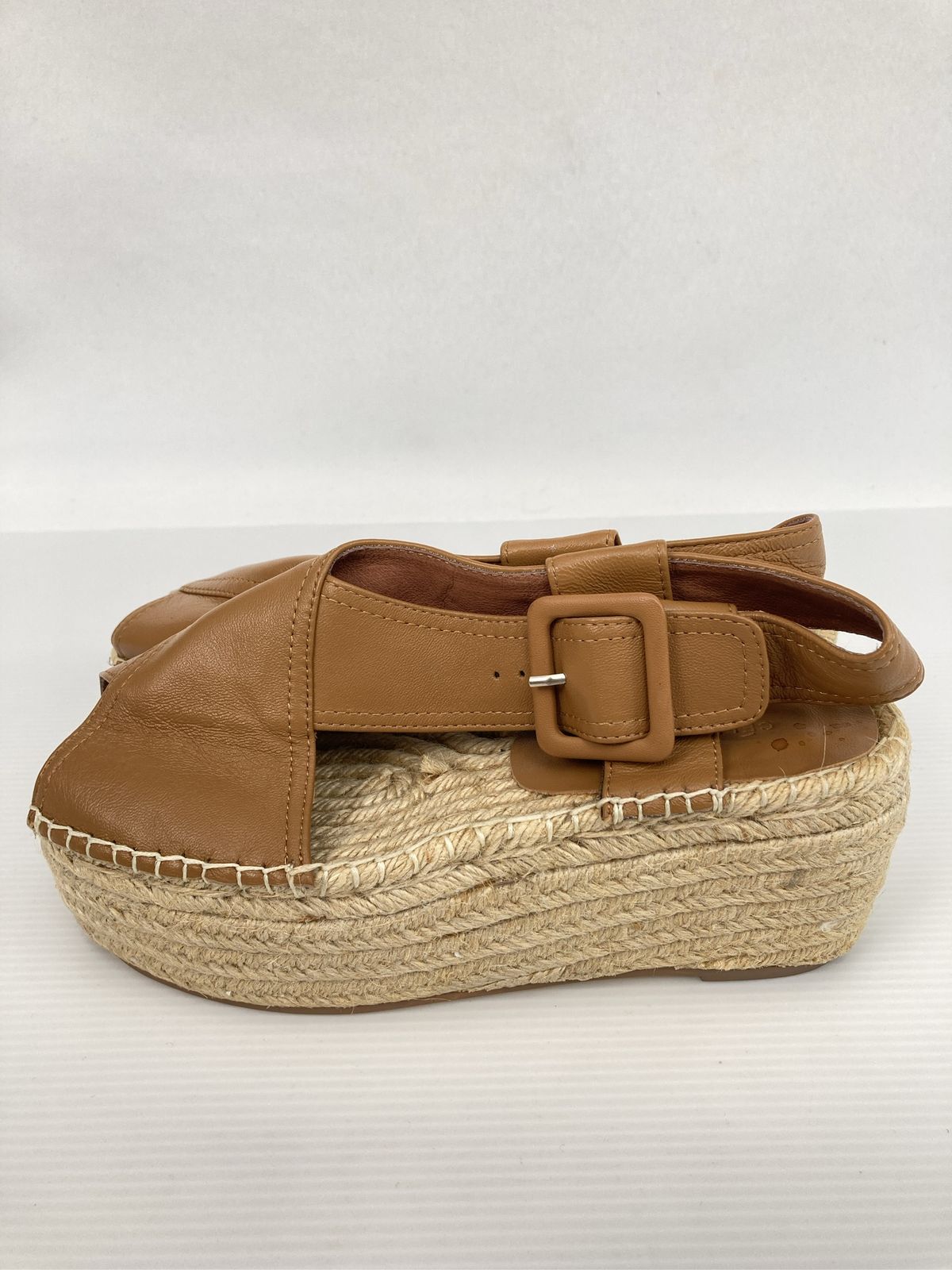 CELINE セリーヌ サンダル 36 ブラウン 麦わら・ストロー 無地
