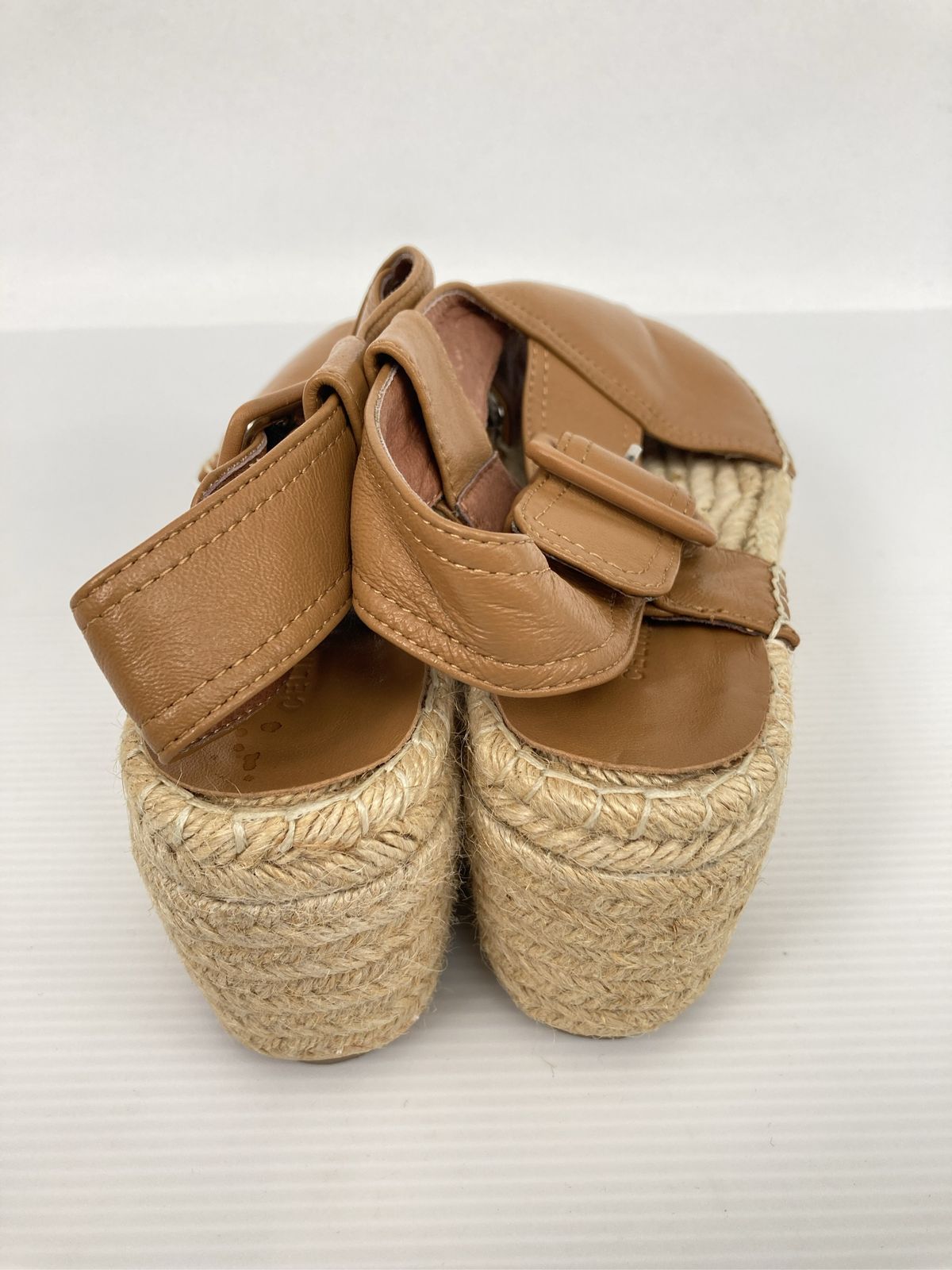 CELINE セリーヌ サンダル 36 ブラウン 麦わら・ストロー 無地