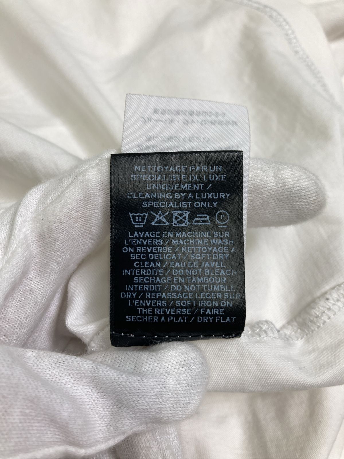 BALMAIN Tシャツ/カットソー S ホワイト 前面プリント ブランドロゴ 