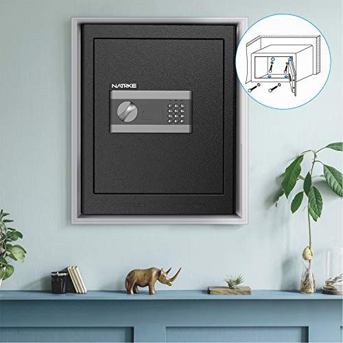 迅速に発送】NATRKE 金庫 家庭用金庫 暗証番号 テンキー式 電子 防犯