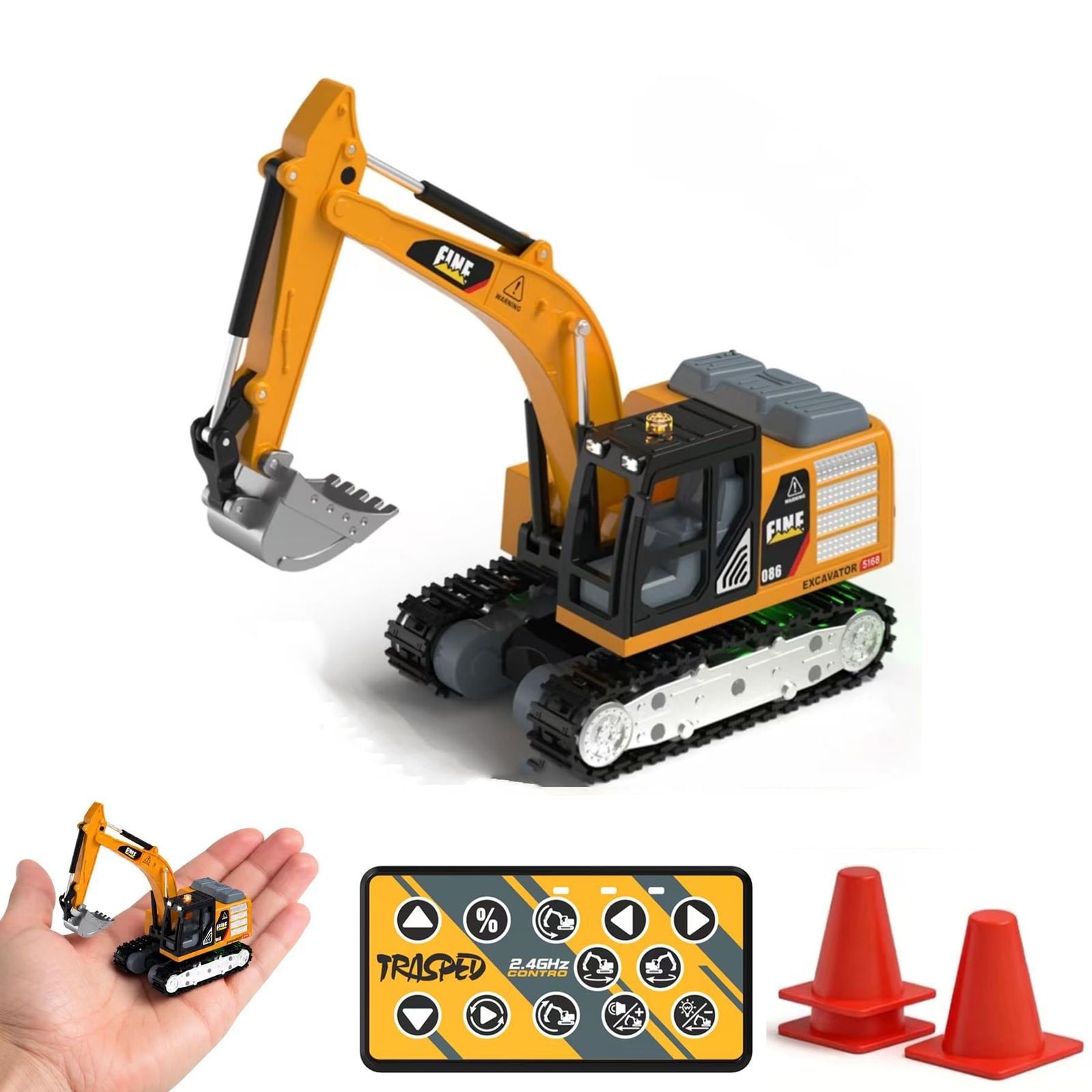 ショベルカー ラジコン 1/64スケール 超ミニ パワーショベル ラジコン