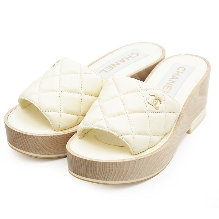 極美品】CHANEL シャネル サンダル サイズ 37C レディース 22C G38555
