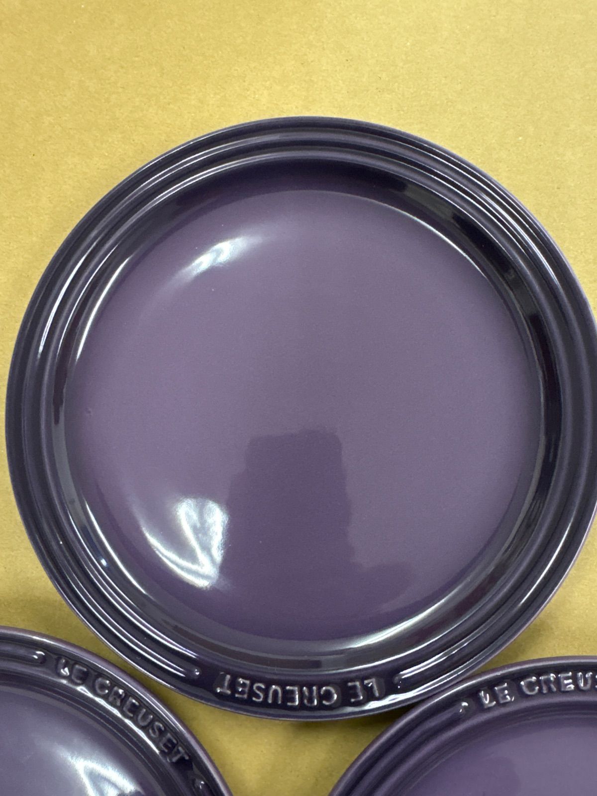 ル・クルーゼ 18センチ 3枚セット ラベンダー ストーンウェア LE