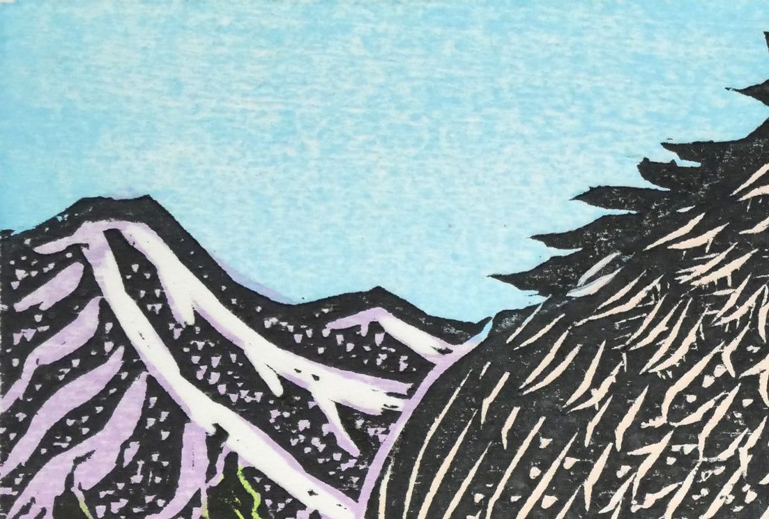 手島 圭三郎「しまふくろう春」木版画・限定サイン入り 絵本作家として