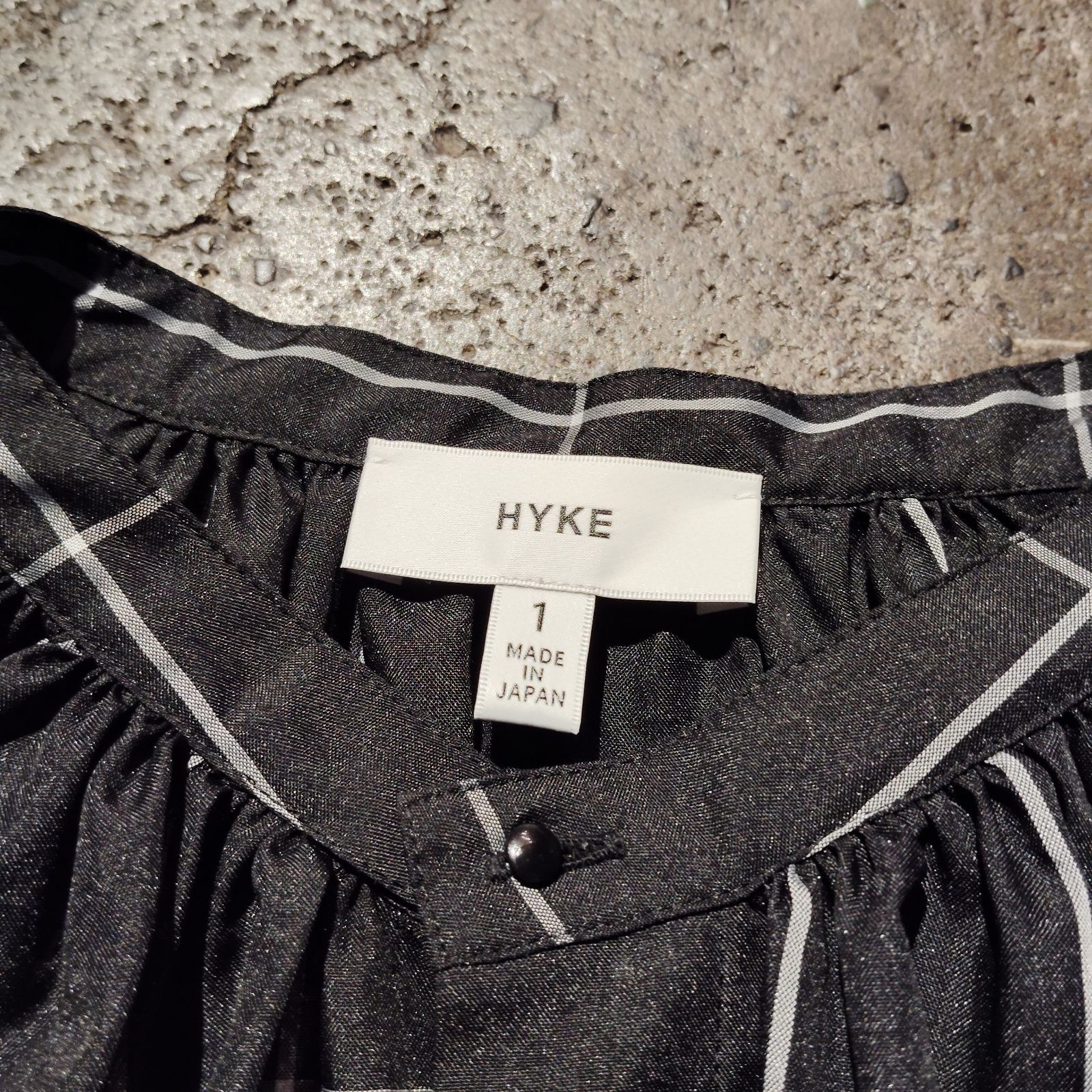 HYKE PLAID GATHERED SHIRT チェック柄 ギャザー ブラウス ハイク