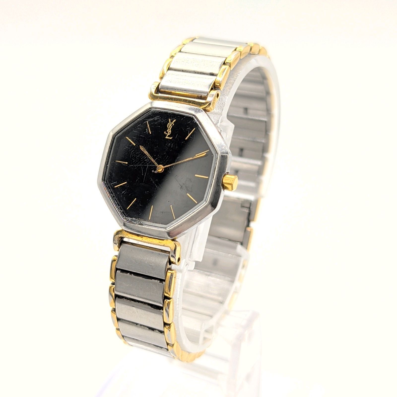 Yves Saint Laurent 2200-222377 Watch QZ Ladies Gold Silver Combi
