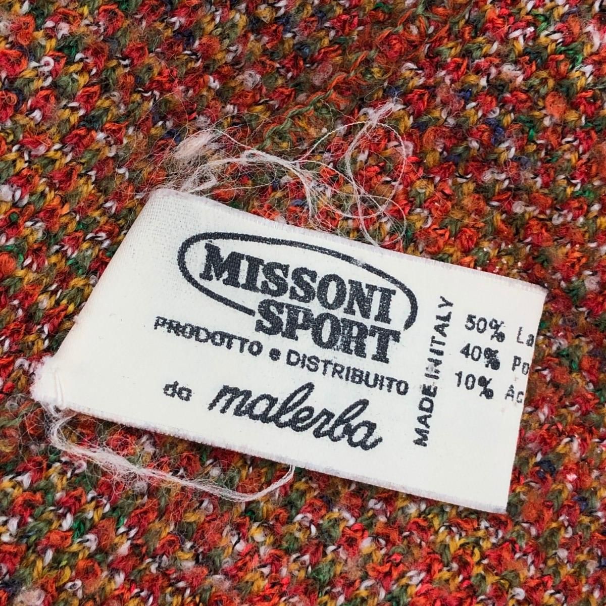 MISSONI SPORTS ミッソーニスポーツ 総柄ニット サイズ:42  ヴィンテージ   オレンジ レディース / 240001189838 MISSONI SPORTS ミッソーニスポーツ 総柄ニット サイズ:42