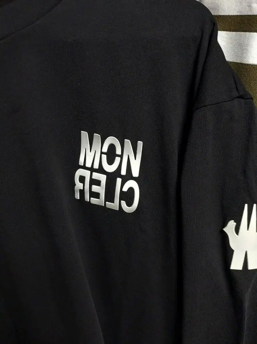 MONCLER モンクレール ブラック クルーネック Tシャツ 長袖 L 百貨店