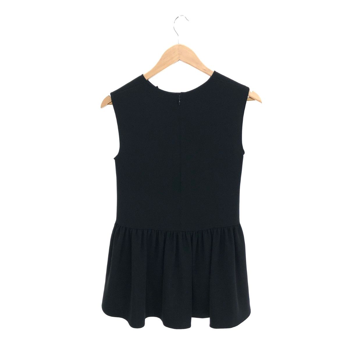 YOKOCHAN ヨーコチャン ペプラムブラウス サイズ:38 裾フレア ブラック