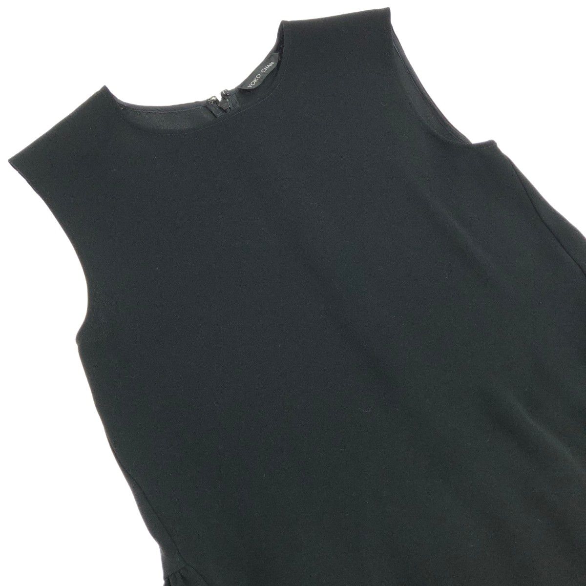 YOKOCHAN ヨーコチャン ペプラムブラウス サイズ:38 裾フレア ブラック