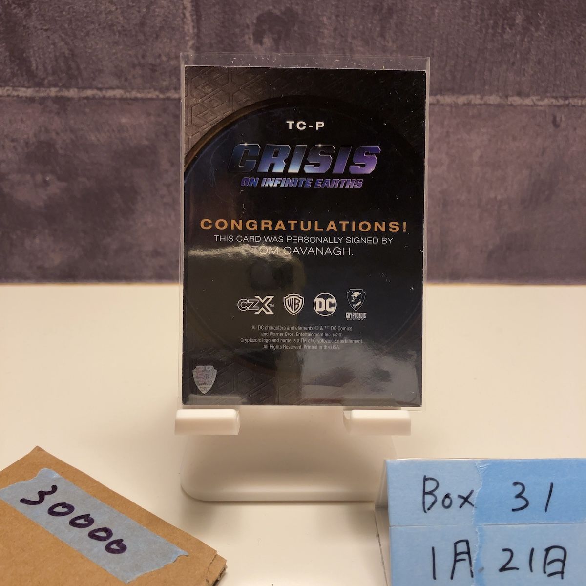 2022 CRYPTOZOIC CZX Tom Cavanagh 054/100 直筆サインカード CRISIS